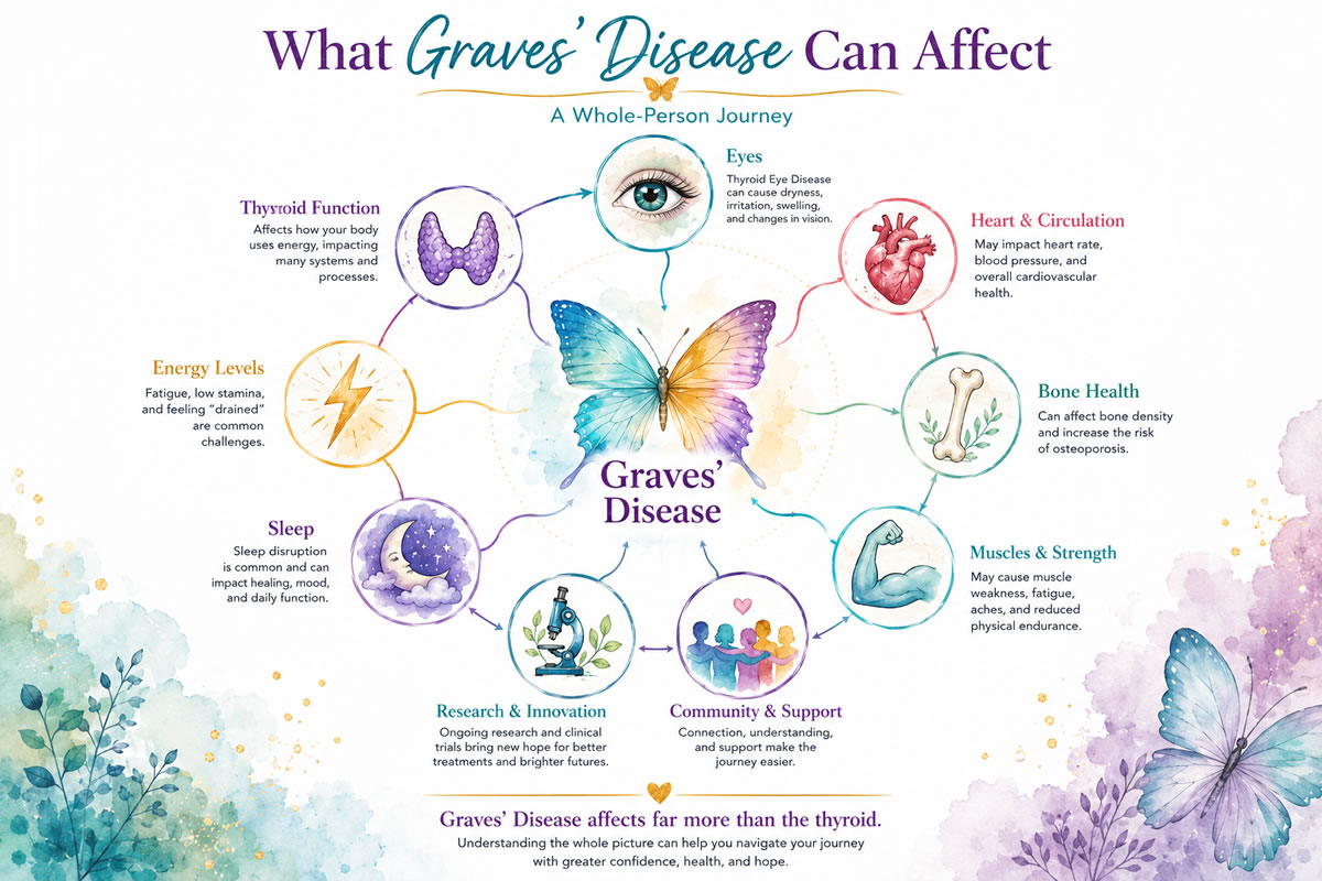 what-graves-disease-can-affect graves' disease journey what it can affect including thyroid eye disease